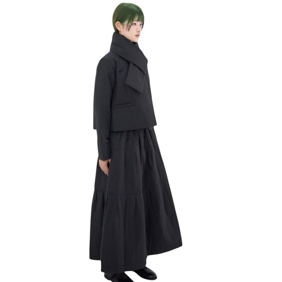 Eunoia Women’s Black Free Size Button Padding Jacket NWOT - Picture 7 of 12